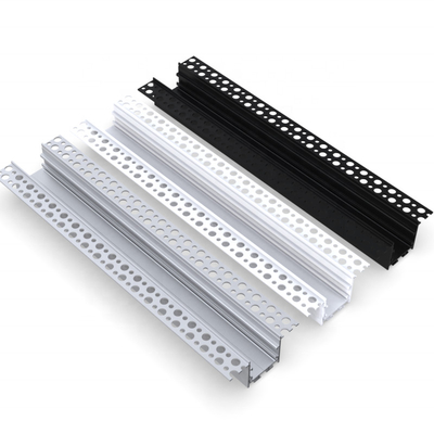 Indoor Plasterboard LED Profile , Drywall LED Strip Silver White Black Color
