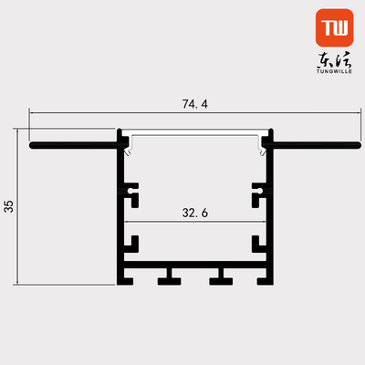 Indoor Plasterboard LED Profile , Drywall LED Strip Silver White Black Color