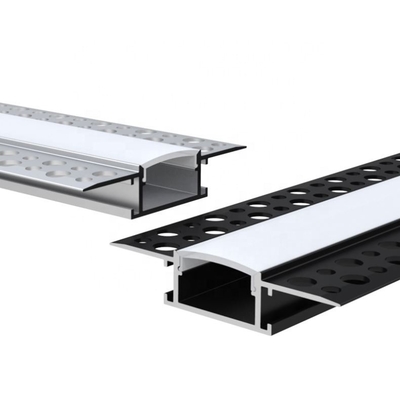 Plaster Ceiling Black Aluminum LED Channel , Gypsum Profile Alloy 6063 Material