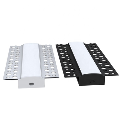 Plaster Ceiling Black Aluminum LED Channel , Gypsum Profile Alloy 6063 Material