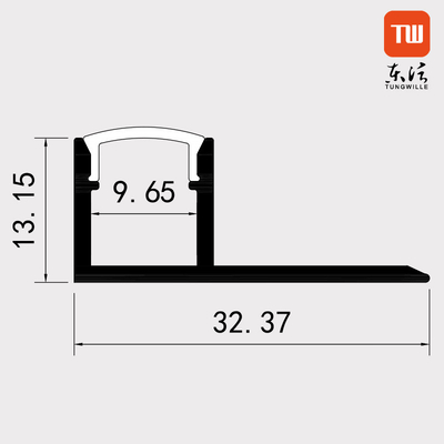 Slim Trimless Plasterboard Flush Mounted Aluminium LED Profile Channel For Ceiling