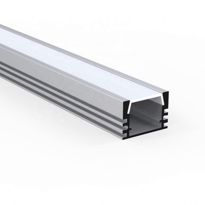Aluminium LED Strip Light Recessed Channel Anodized Painting Silver Color