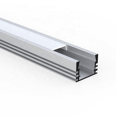 Aluminium LED Strip Light Recessed Channel Anodized Painting Silver Color