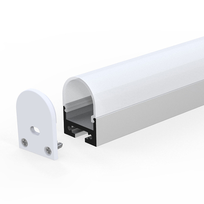 Industrial Surface Mounted LED Profile Black Anodized for Wardrobe Cinema