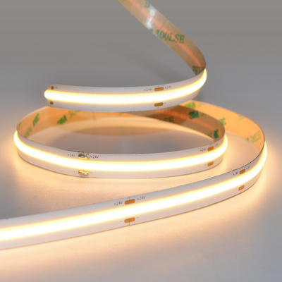Warm White COB 3000k LED Strip Light 8mm Dotless For Lighting Decoration