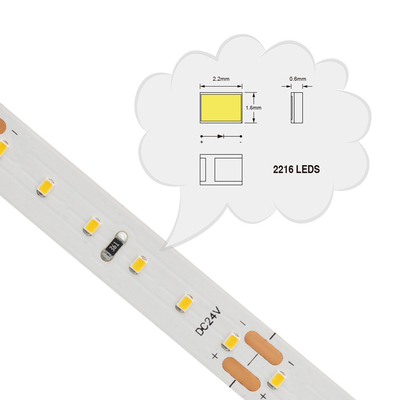 2216 SMD LED Strips CRI 95 No Dots For Office Buildings Museums