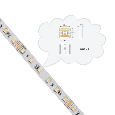 DC 24V 12V 5050 SMD LED Strips Flexible Adjustable 5 In1 RGBWW RGB CCT
