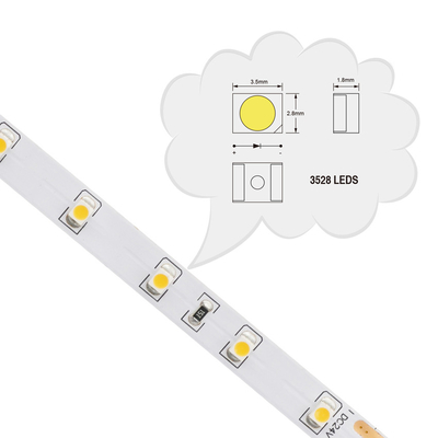 High CRI95 3528 SMD LED Strips 60LEDs 120LEDs 240LEDs For Office Buildings