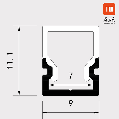 6063 Aluminum Alloy Surface Mounted LED Profile with Bending Decoiling Processing