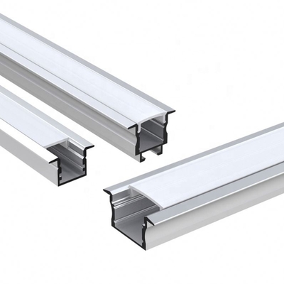 Ultra Bright Recessed LED Profiles , Silver Extruded Aluminum LED Housing