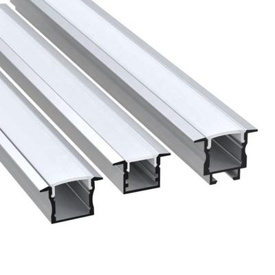 Ultra Bright Recessed LED Profiles , Silver Extruded Aluminum LED Housing