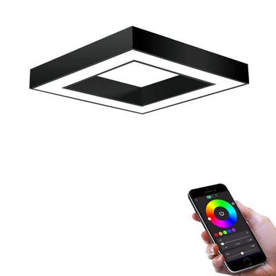 Suspension LED Linear Lights , Square 4 Foot LED Suspended Linear Fixture
