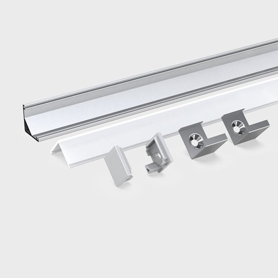 90 Degrees Angle Corner LED Profile Wall Mounted For Cabinet