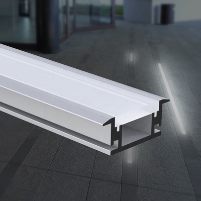 U Shape Recessed LED Profiles Channel Anodized painting For Floor Lighting