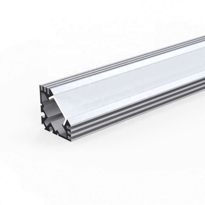 Anodized Recessed Corner LED Profile Silver White Black Aluminium Material