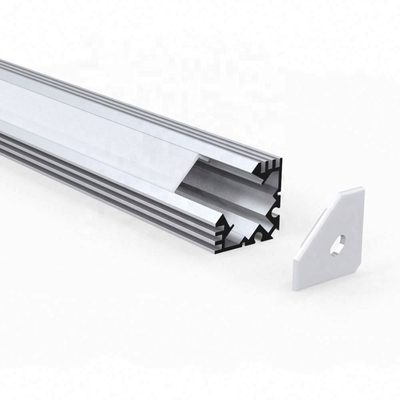 Anodized Recessed Corner LED Profile Silver White Black Aluminium Material