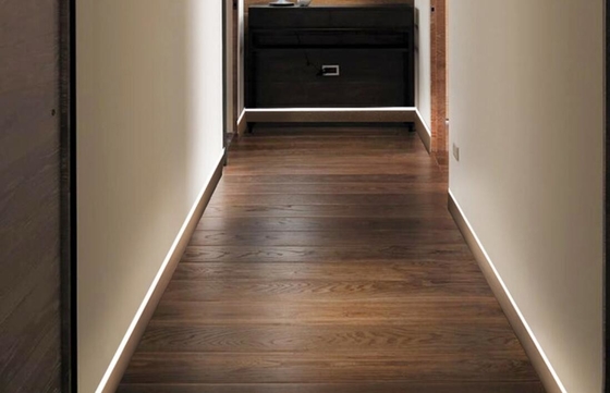 Skirting Plasterboard LED Profile Aluminium Alloy Material For 10mm Width Led Strip