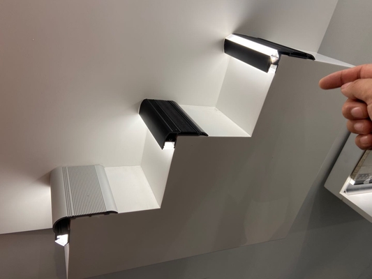 Baseboard Lighting Plasterboard LED Profile Strip For Wardrobe Office Cupboard