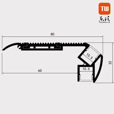 Baseboard Lighting Plasterboard LED Profile Strip For Wardrobe Office Cupboard