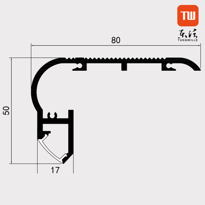 Anodized Silver Aluminum Extrusion For LED Strip Lights 80mm width