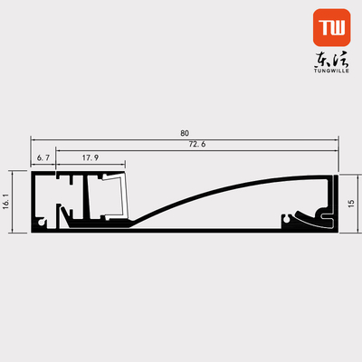 Skirting Plasterboard LED Profile Aluminium Alloy Material For 10mm Width Led Strip