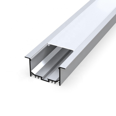 Flexible Suspended LED Profile , OEM Aluminum Profile LED Strip Light Silver Color