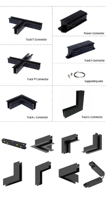 4 Wire Magnetic Track Lighting System Aluminium Surface Recessed For Led Light