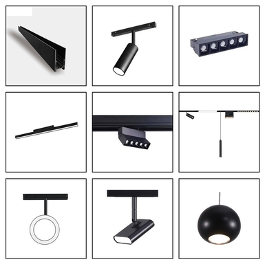 4 Wire Magnetic Track Lighting System Aluminium Surface Recessed For Led Light
