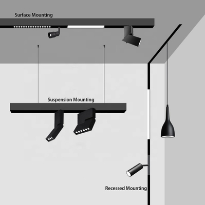 Modern Magnetic Track Lighting System 48 Volts Trimless For Home Office