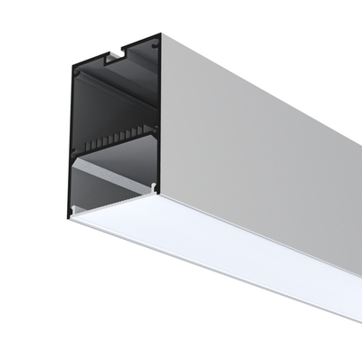 Silver Suspended LED Profile 55mm X 70mm For Drywall Ceiling