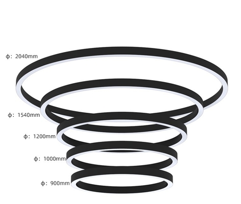 Round Aluminum LED Channel For LED Strip Lights Bendable Black Color