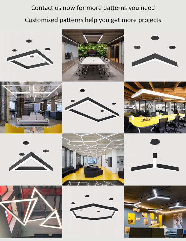 Embedded Linear Led Embedded Modern LED Linear Lights , Smart LED Pendant Light 0.9m 1.2m 1.5m