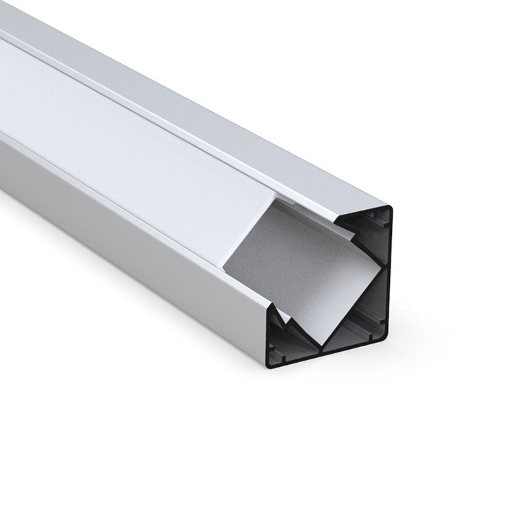 Milky Corner LED Channel , Aluminum corner mount LED strip 18mm x 18mm